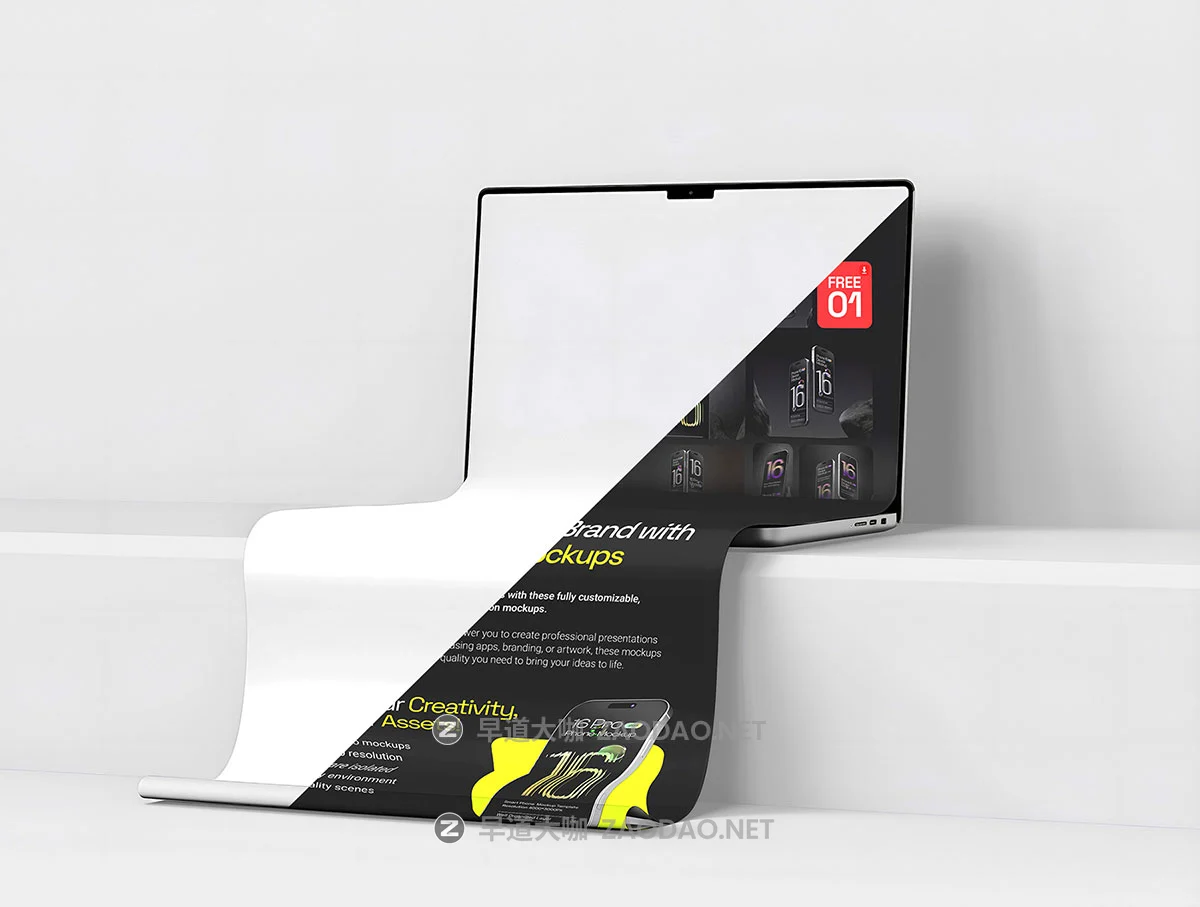 3款长卷轴网站UI界面设计苹果MacBook电脑贴图样机psd模板素材 Macbook Long Scroll Extended Screen Mockup Set – 03 Scene插图6 3款长卷轴网站UI界面设计苹果MacBook电脑贴图样机psd模板素材 Macbook Long Scroll Extended Screen Mockup Set – 03 Scene插图6