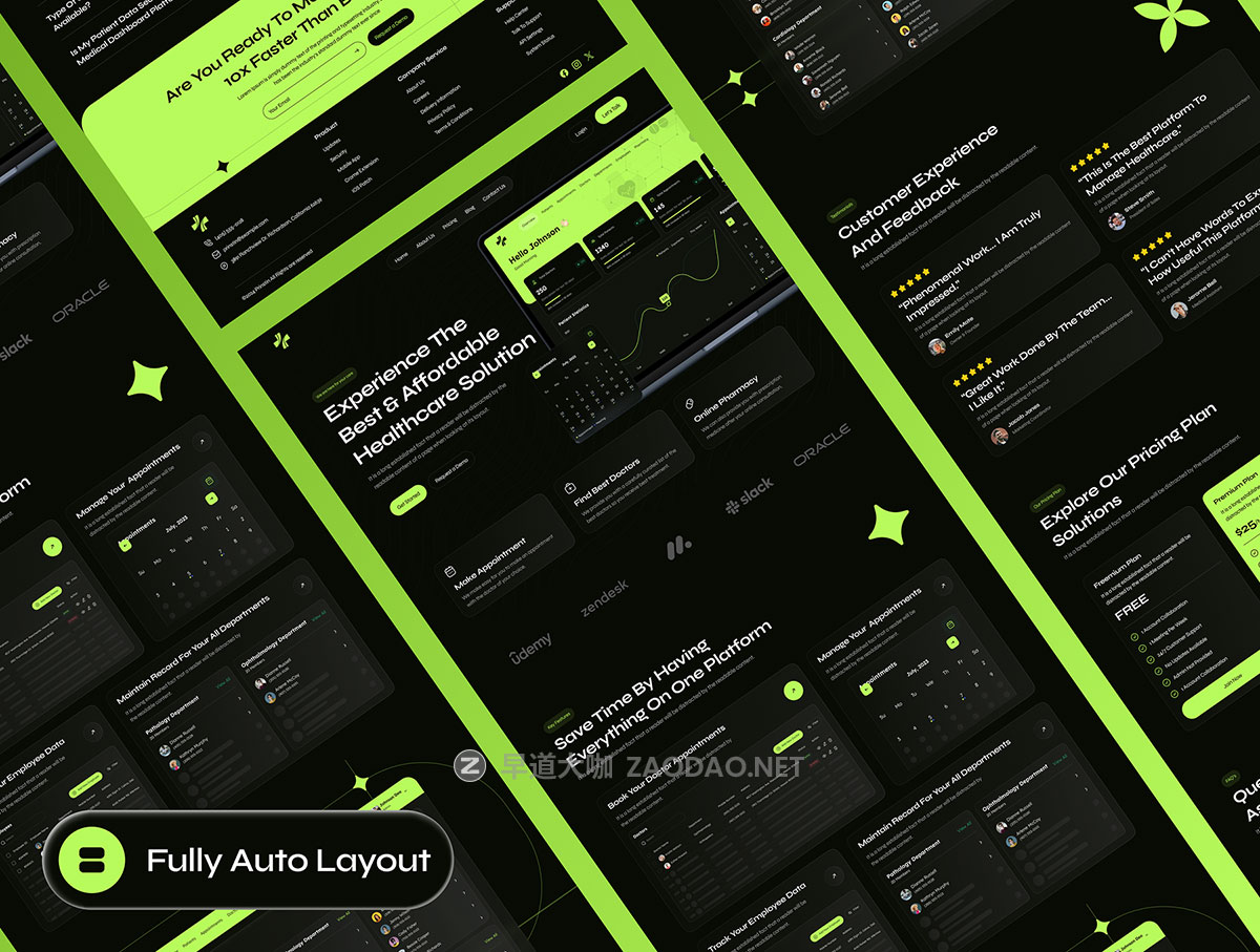 20屏响应式黑暗SaaS服务医疗保健体检健康网站用户UI界面设计Figma模板素材 Prinstin – SaaS Medical Website Framer Template插图4 20屏响应式黑暗SaaS服务医疗保健体检健康网站用户UI界面设计Figma模板素材 Prinstin – SaaS Medical Website Framer Template插图4