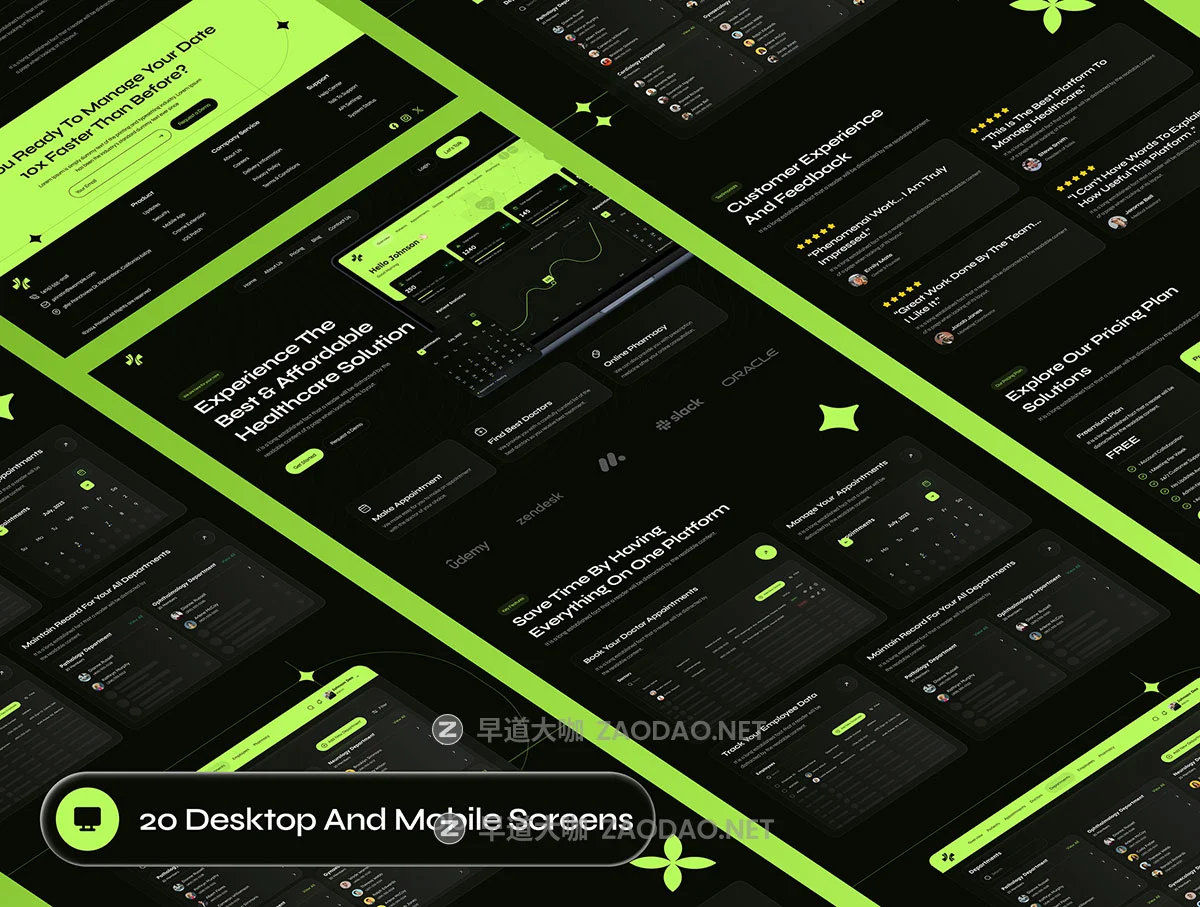 20屏响应式黑暗SaaS服务医疗保健体检健康网站用户UI界面设计Figma模板素材 Prinstin – SaaS Medical Website Framer Template插图6 20屏响应式黑暗SaaS服务医疗保健体检健康网站用户UI界面设计Figma模板素材 Prinstin – SaaS Medical Website Framer Template插图6