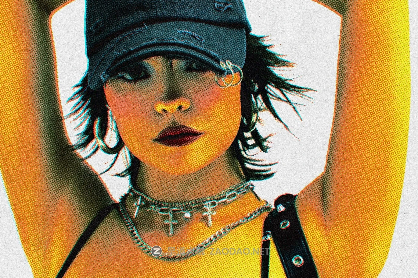 复古半调扫描打印杂志照片效果ps特效滤镜样机 Printed Dots Magazine Photo Effect插图1 复古半调扫描打印杂志照片效果ps特效滤镜样机 Printed Dots Magazine Photo Effect插图1