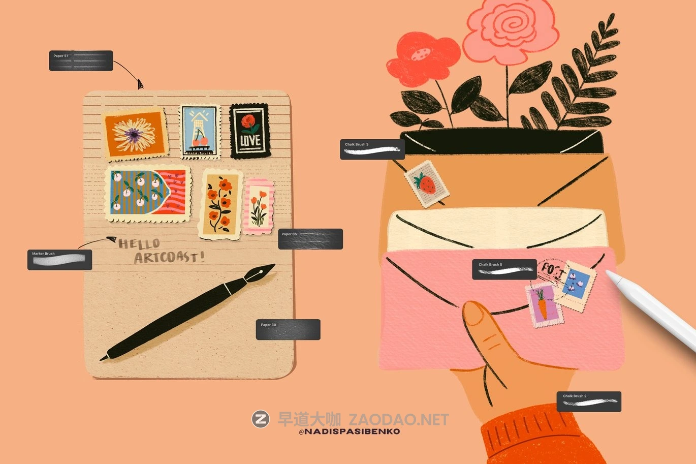 133款无缝隙纸张纸片纹理肌理粉笔记号笔马克笔铅笔线条procreate笔刷画笔素材 Modern Paper – Procreate Textures插图6 133款无缝隙纸张纸片纹理肌理粉笔记号笔马克笔铅笔线条procreate笔刷画笔素材 Modern Paper – Procreate Textures插图6