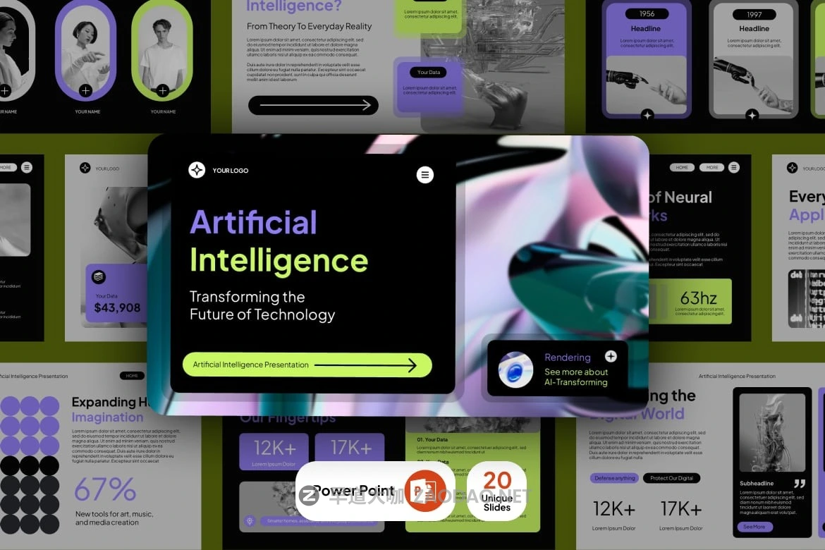 现代未来派数字Ai企业营销策划演示文稿设计ppt模版 Ai Transform Presentation Power Point Template插图2 现代未来派数字Ai企业营销策划演示文稿设计ppt模版 Ai Transform Presentation Power Point Template插图2