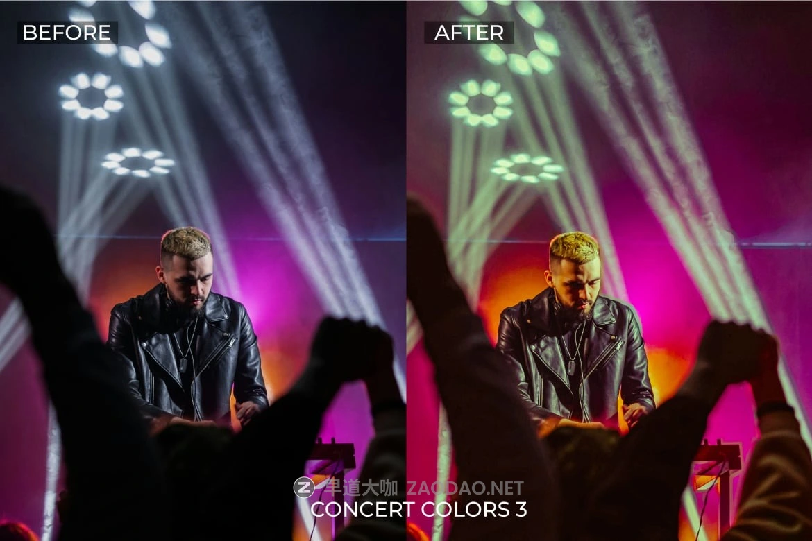 5组灯光室效果音乐会节日庆典摄影照片调色Lightroom预设 Concert Colors Lightroom Presets插图3 5组灯光室效果音乐会节日庆典摄影照片调色Lightroom预设 Concert Colors Lightroom Presets插图3