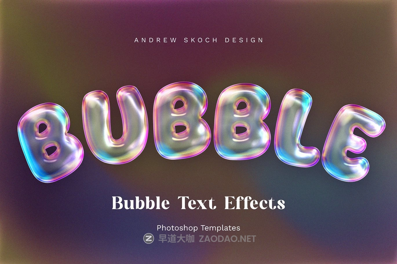 6款潮流3D立体肥皂气泡金属镀铬效果标题logo字体设计ps特效样机 Bubble Text Effects插图2 6款潮流3D立体肥皂气泡金属镀铬效果标题logo字体设计ps特效样机 Bubble Text Effects插图2