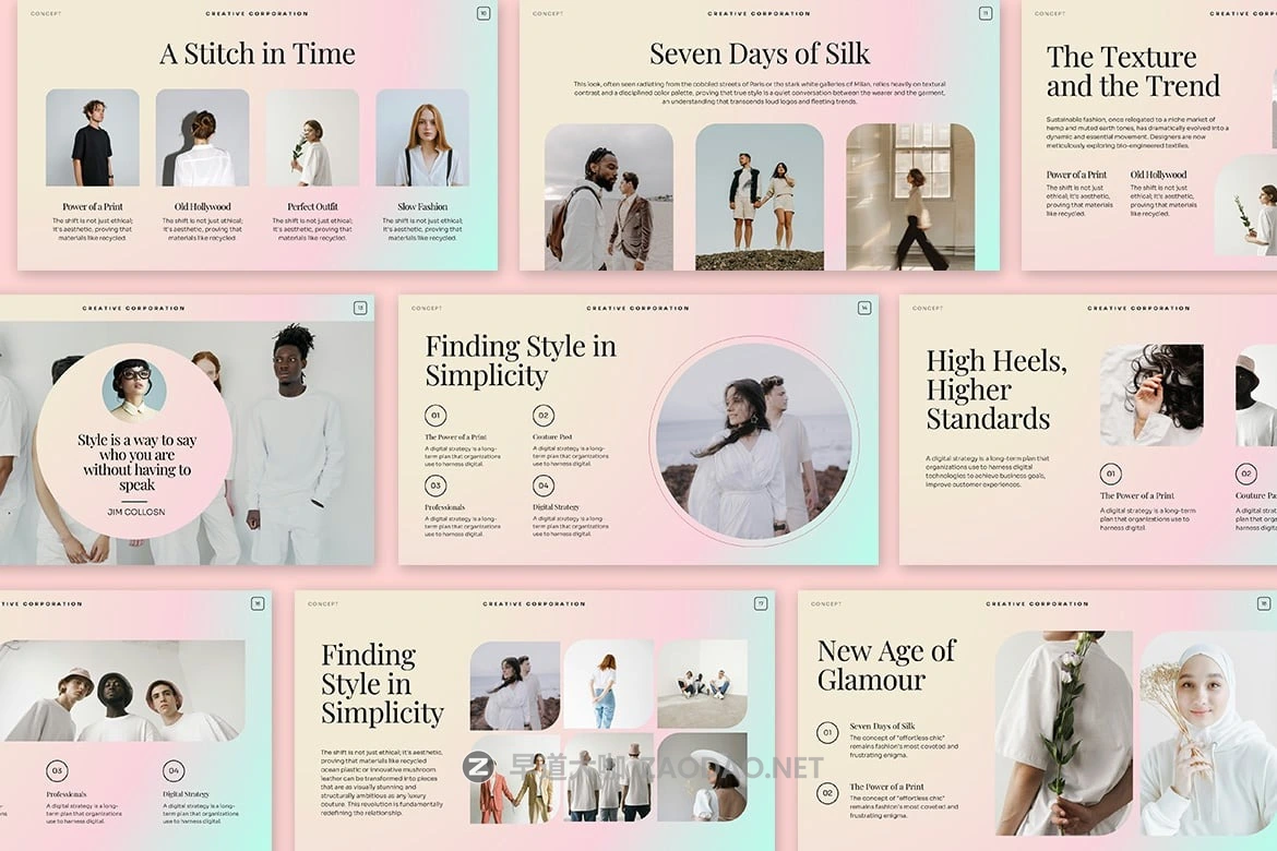 时尚极简主义品牌营销策划演示文稿设计ppt模版 Gurune Powerpoint插图4 时尚极简主义品牌营销策划演示文稿设计ppt模版 Gurune Powerpoint插图4