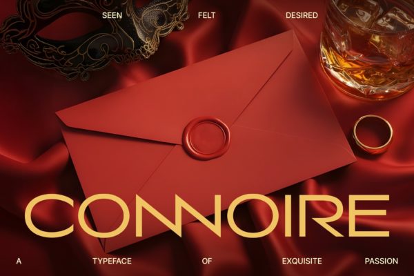 时尚优雅奢华美学品牌杂志海报包装设计无衬线英文字体 Connoire – Formal Fonts特色图 时尚优雅奢华美学品牌杂志海报包装设计无衬线英文字体 Connoire – Formal Fonts
