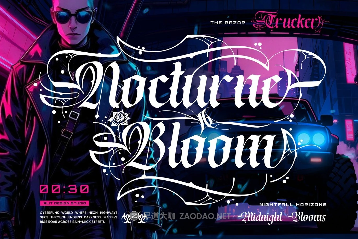 时尚前卫哥特式赛博朋克品牌海报游戏标题设计装饰英文字体 Rebella Typeface插图13 时尚前卫哥特式赛博朋克品牌海报游戏标题设计装饰英文字体 Rebella Typeface插图13