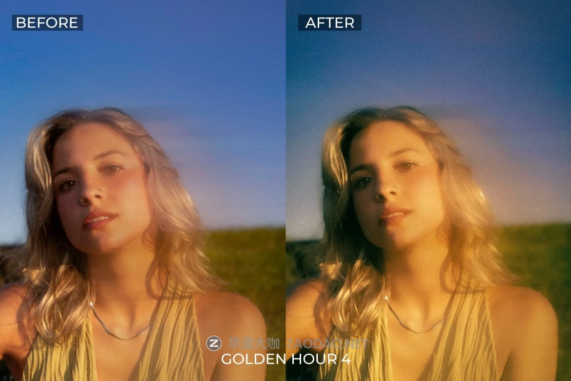 5组梦幻美学灯光室效果电影肖像摄影照片调色LR预设包 Golden Hour Lightroom Presets插图2 5组梦幻美学灯光室效果电影肖像摄影照片调色LR预设包 Golden Hour Lightroom Presets插图2