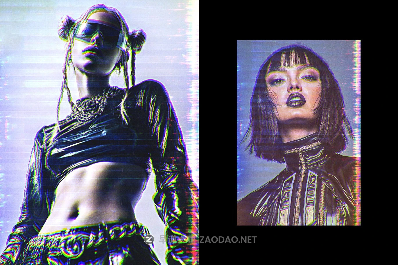 故障模糊发光VHS磁带照片效果ps特效滤镜样机 VHS Tape Photo Effect插图2 故障模糊发光VHS磁带照片效果ps特效滤镜样机 VHS Tape Photo Effect插图2