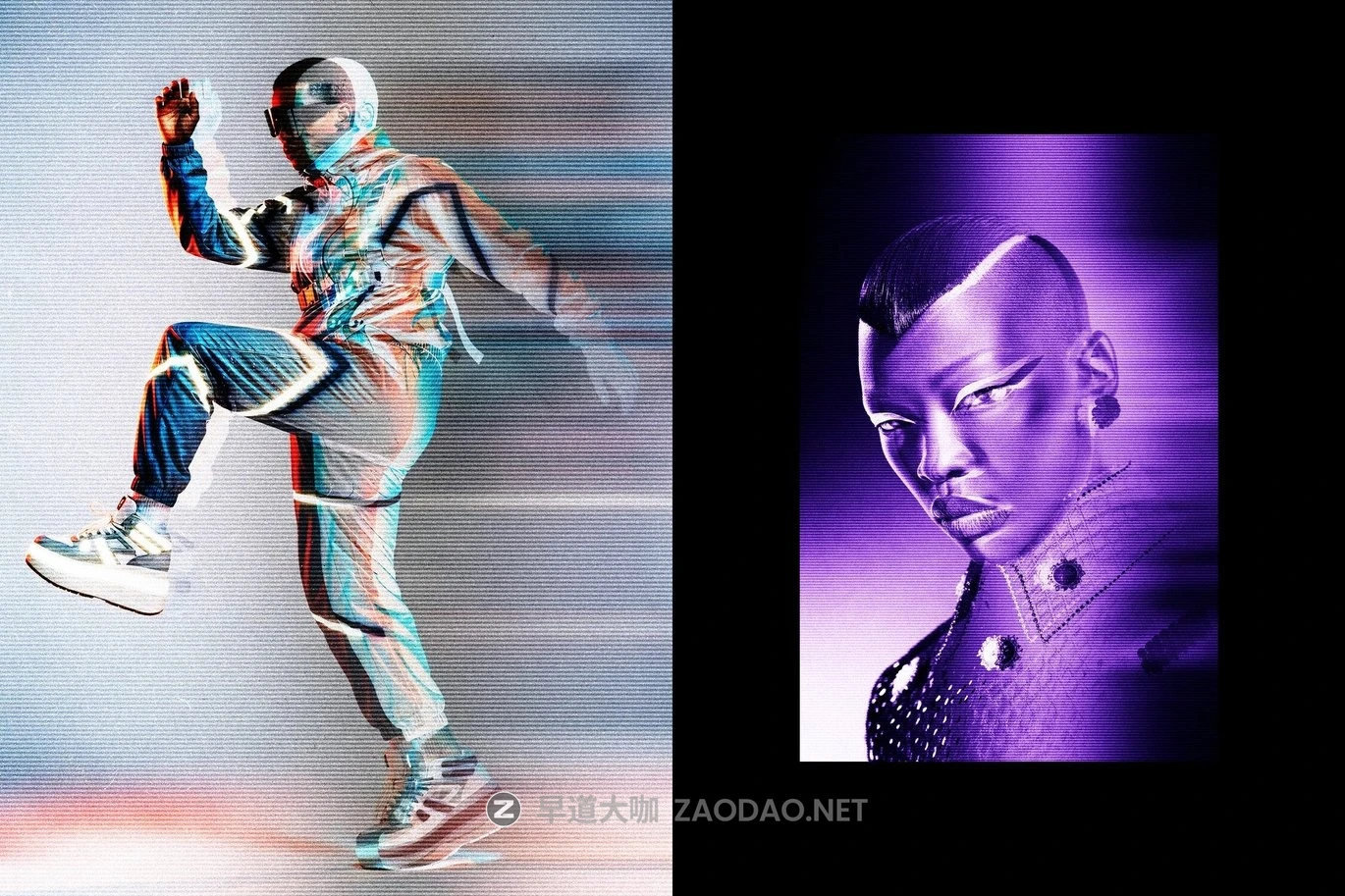 潮流科幻艺术动感模糊照片效果ps特效滤镜样机 Bright Motion Blur Photo Effect插图2 潮流科幻艺术动感模糊照片效果ps特效滤镜样机 Bright Motion Blur Photo Effect插图2