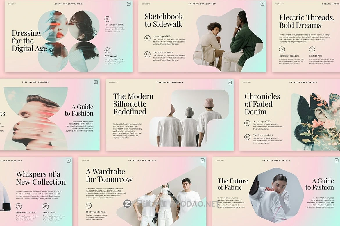 时尚极简主义品牌营销策划演示文稿设计ppt模版 Gurune Powerpoint插图5 时尚极简主义品牌营销策划演示文稿设计ppt模版 Gurune Powerpoint插图5