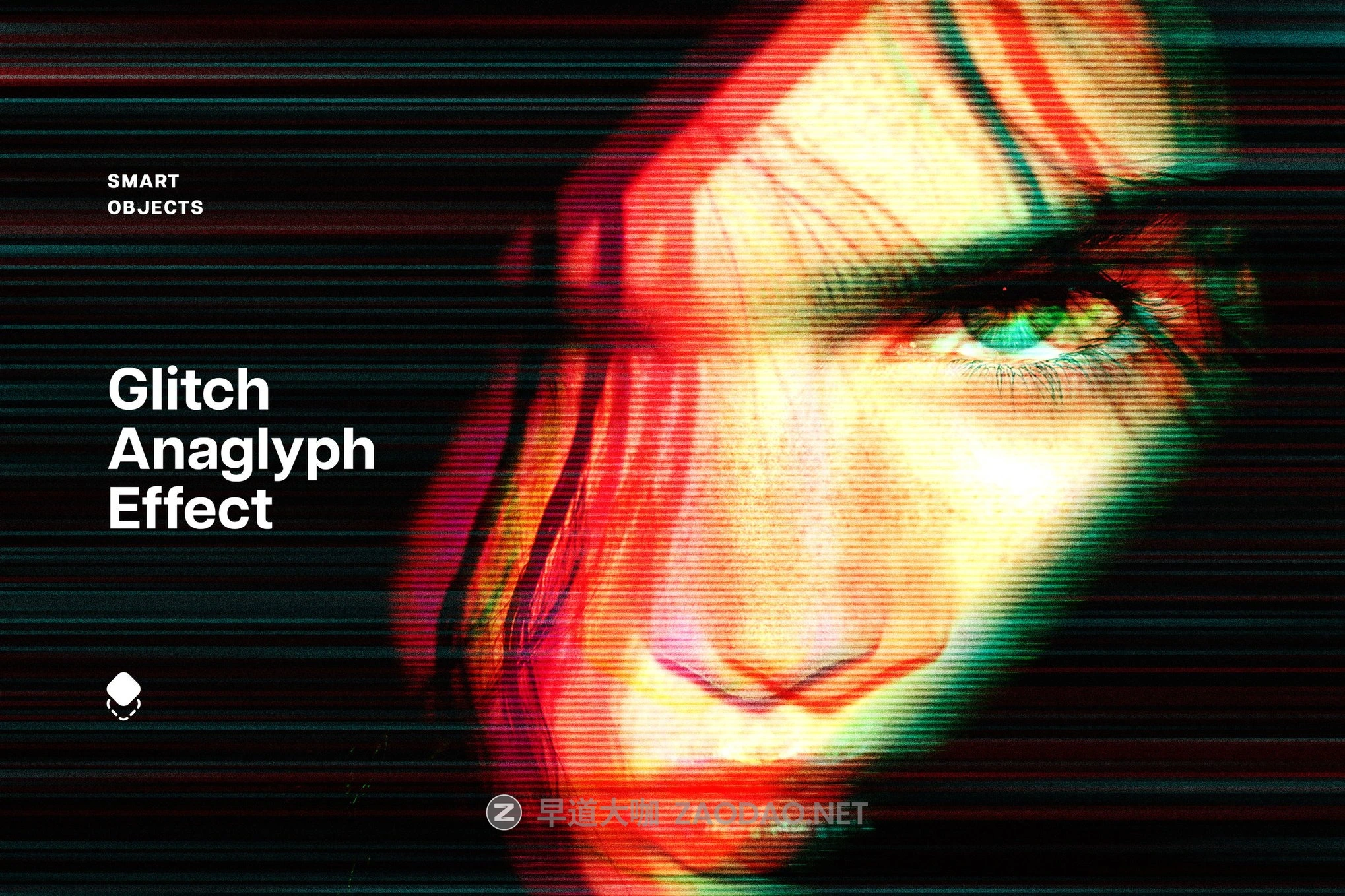 发光错位扭曲海报照片效果ps特效滤镜样机 Glitching Anaglyph Photo Effect插图 发光错位扭曲海报照片效果ps特效滤镜样机 Glitching Anaglyph Photo Effect插图