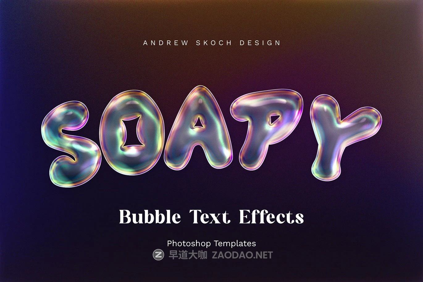 6款潮流3D立体肥皂气泡金属镀铬效果标题logo字体设计ps特效样机 Bubble Text Effects插图6 6款潮流3D立体肥皂气泡金属镀铬效果标题logo字体设计ps特效样机 Bubble Text Effects插图6