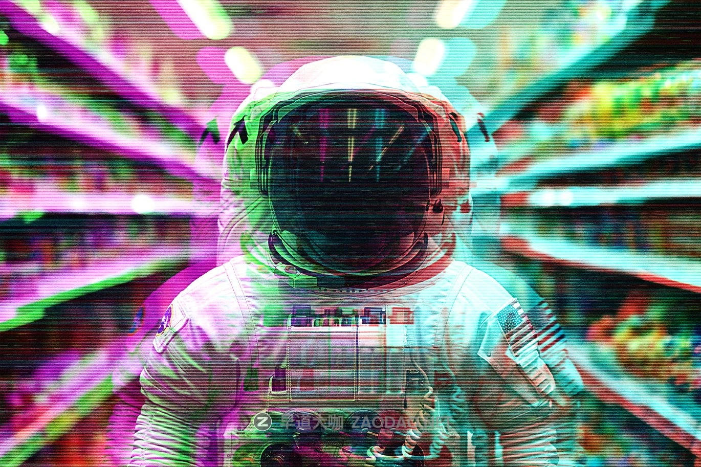 发光错位扭曲海报照片效果ps特效滤镜样机 Glitching Anaglyph Photo Effect插图1 发光错位扭曲海报照片效果ps特效滤镜样机 Glitching Anaglyph Photo Effect插图1