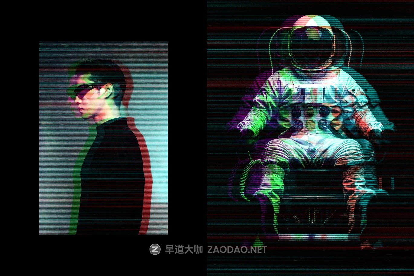 发光错位扭曲海报照片效果ps特效滤镜样机 Glitching Anaglyph Photo Effect插图2 发光错位扭曲海报照片效果ps特效滤镜样机 Glitching Anaglyph Photo Effect插图2