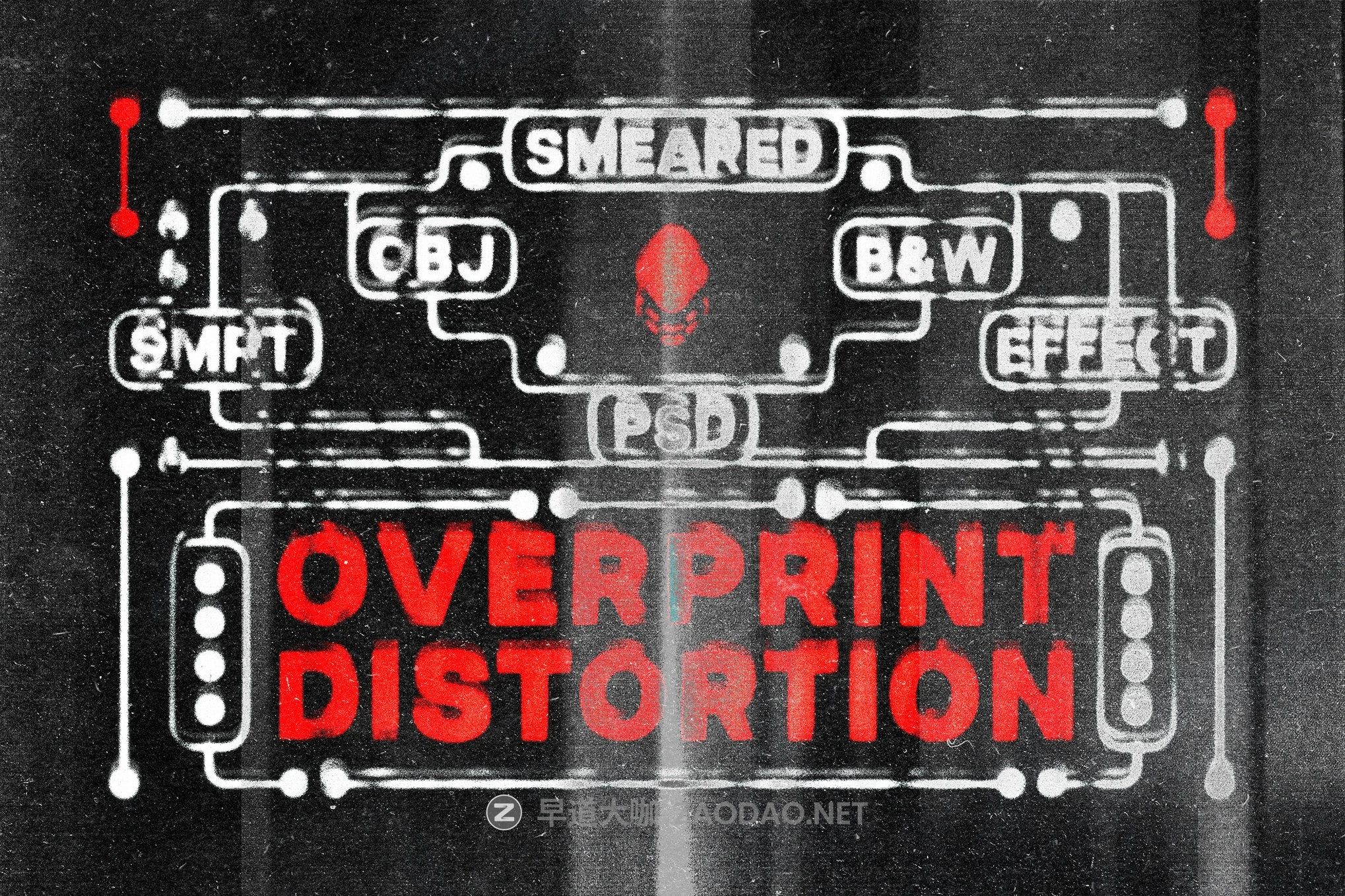 复古做旧划痕灰尘颗粒照片效果ps特效滤镜样机 Smeared Overprint Distort Effect插图 复古做旧划痕灰尘颗粒照片效果ps特效滤镜样机 Smeared Overprint Distort Effect插图