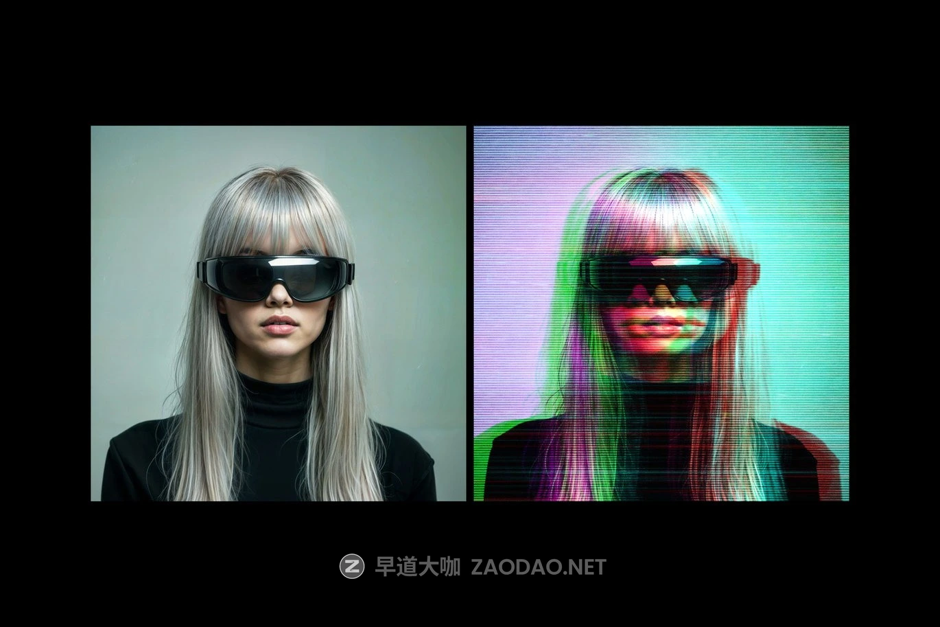 发光错位扭曲海报照片效果ps特效滤镜样机 Glitching Anaglyph Photo Effect插图3 发光错位扭曲海报照片效果ps特效滤镜样机 Glitching Anaglyph Photo Effect插图3