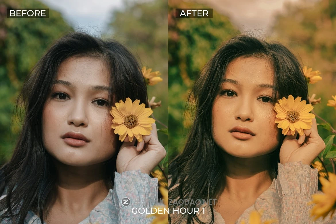 5组梦幻美学灯光室效果电影肖像摄影照片调色LR预设包 Golden Hour Lightroom Presets插图3 5组梦幻美学灯光室效果电影肖像摄影照片调色LR预设包 Golden Hour Lightroom Presets插图3