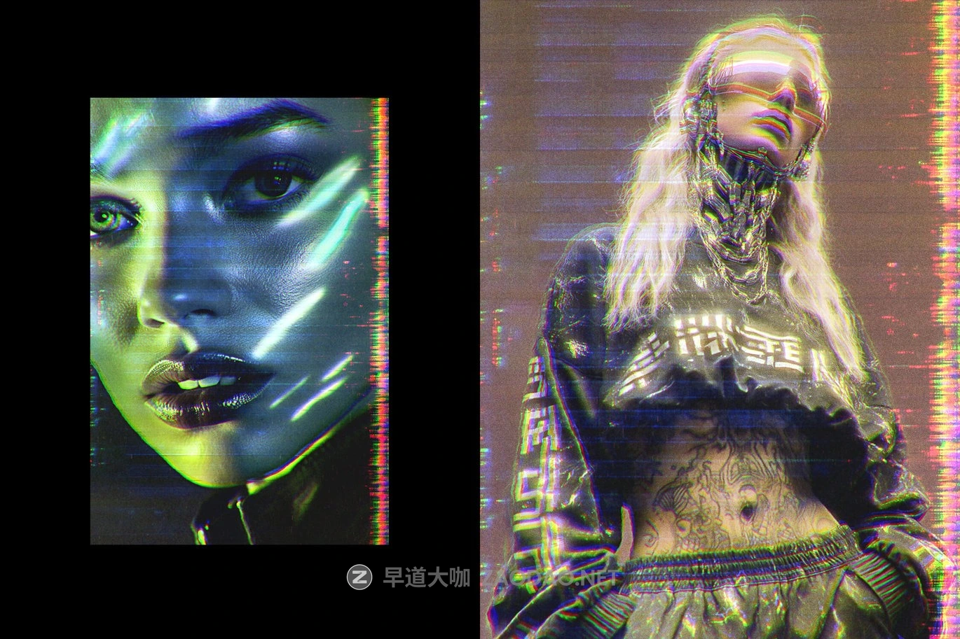 故障模糊发光VHS磁带照片效果ps特效滤镜样机 VHS Tape Photo Effect插图4 故障模糊发光VHS磁带照片效果ps特效滤镜样机 VHS Tape Photo Effect插图4