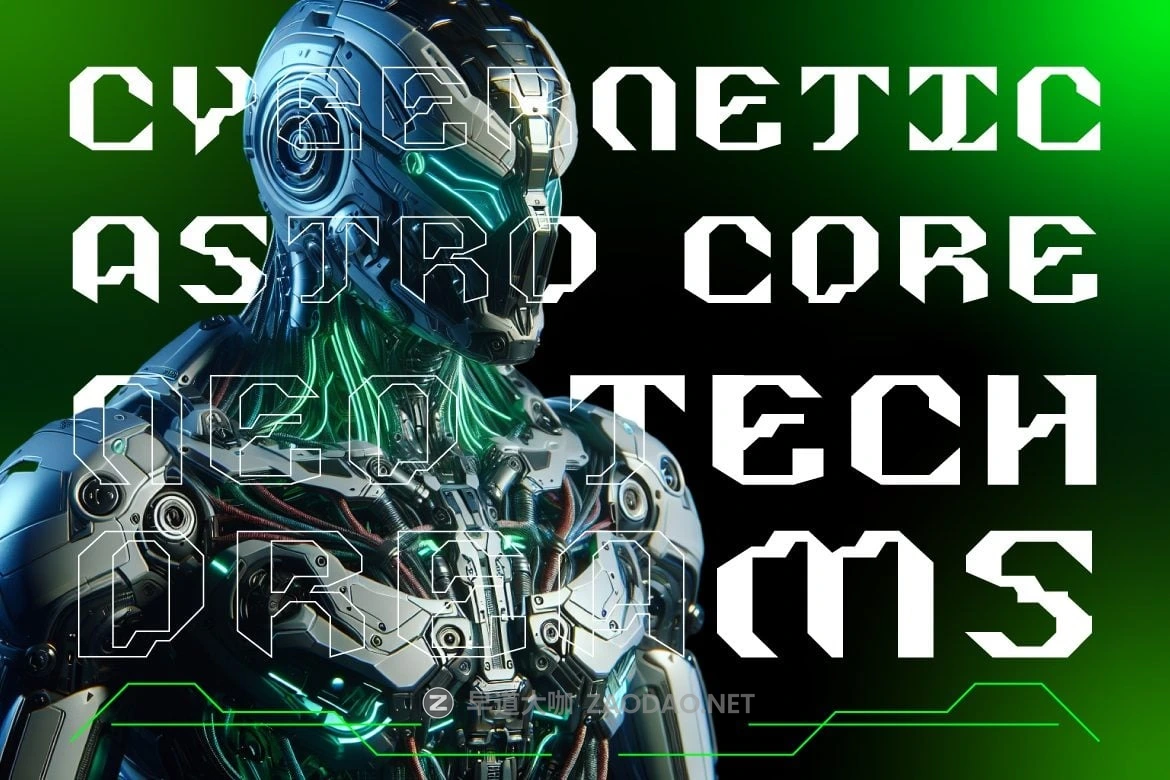 未来科幻赛博朋克美学品牌海报游戏标题设计装饰英文字体 Orek – Modern Futuristic Font插图4 未来科幻赛博朋克美学品牌海报游戏标题设计装饰英文字体 Orek – Modern Futuristic Font插图4