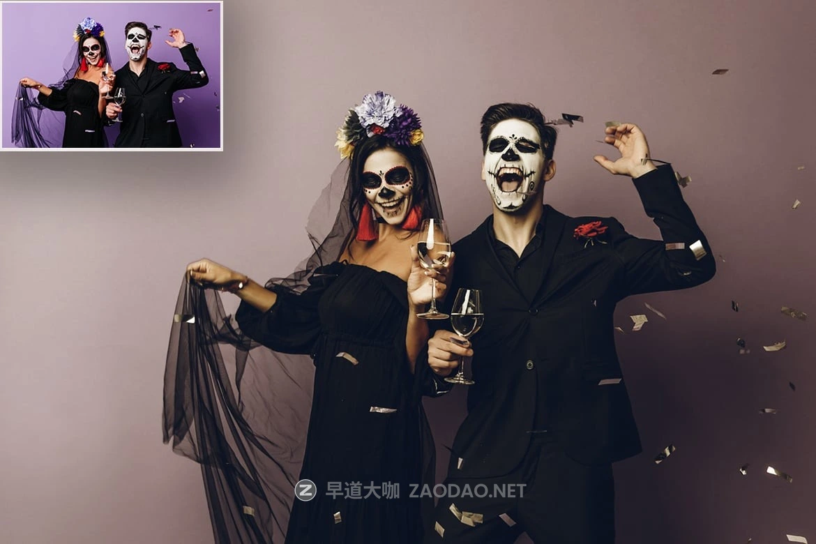 10组复古恐怖万圣节主题肖像摄影照片调色Lightroom预设 Retro Halloween preset插图4 10组复古恐怖万圣节主题肖像摄影照片调色Lightroom预设 Retro Halloween preset插图4