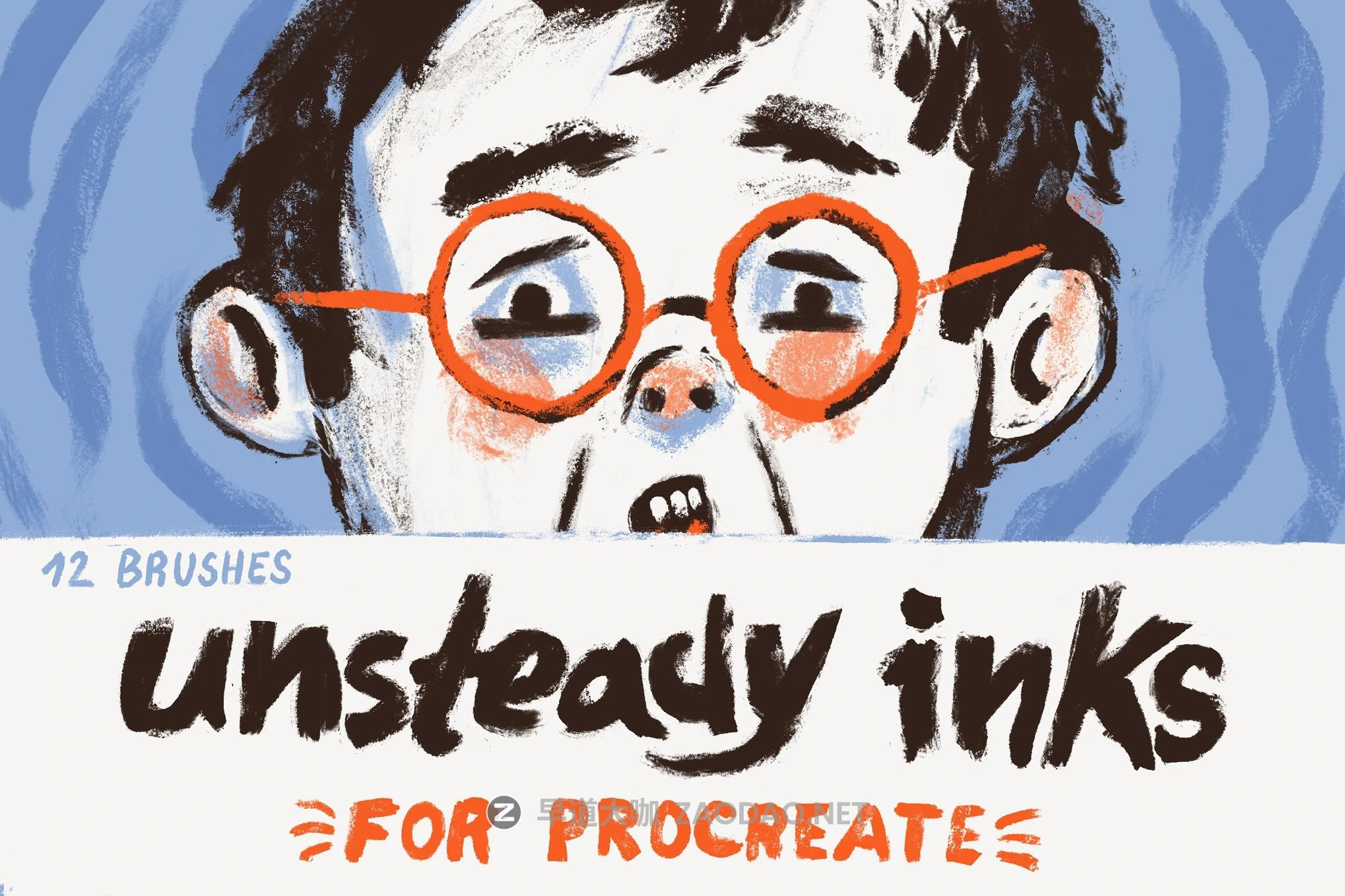 12组真实墨水水墨蜡笔线条毛笔笔触艺术绘画效果procreate笔刷画笔设计素材 Unsteady Inks for Procreate插图 12组真实墨水水墨蜡笔线条毛笔笔触艺术绘画效果procreate笔刷画笔设计素材 Unsteady Inks for Procreate插图