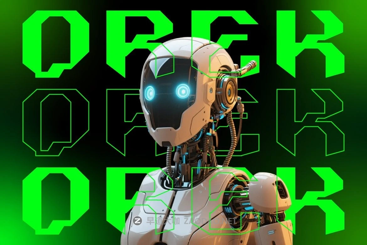 未来科幻赛博朋克美学品牌海报游戏标题设计装饰英文字体 Orek – Modern Futuristic Font插图5 未来科幻赛博朋克美学品牌海报游戏标题设计装饰英文字体 Orek – Modern Futuristic Font插图5