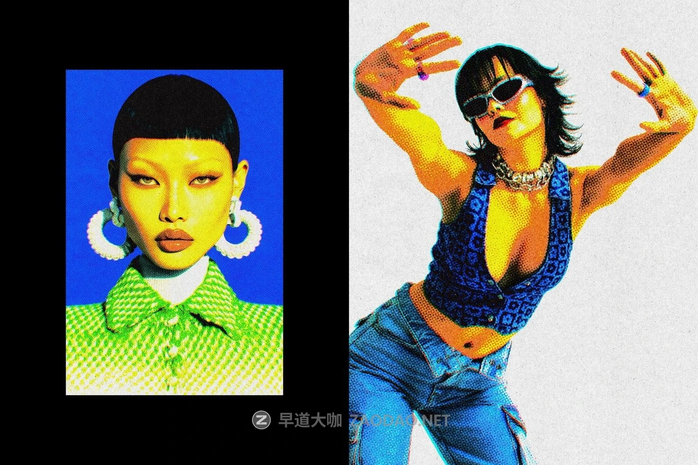 复古半调扫描打印杂志照片效果ps特效滤镜样机 Printed Dots Magazine Photo Effect插图5 复古半调扫描打印杂志照片效果ps特效滤镜样机 Printed Dots Magazine Photo Effect插图5