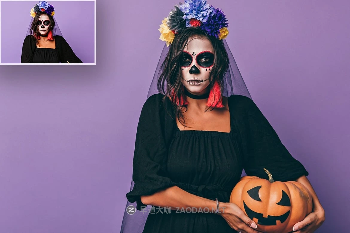 10组复古恐怖万圣节主题肖像摄影照片调色Lightroom预设 Retro Halloween preset插图5 10组复古恐怖万圣节主题肖像摄影照片调色Lightroom预设 Retro Halloween preset插图5