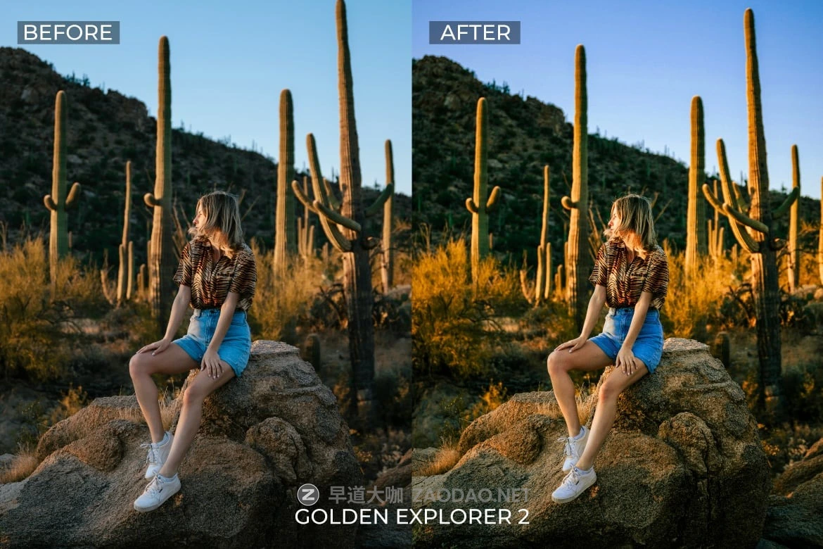 复古梦幻柔和金色灯光房效果户外旅行博主电影摄影照片调色Lightroom预设 Golden Explorer Lightroom Presets插图1 复古梦幻柔和金色灯光房效果户外旅行博主电影摄影照片调色Lightroom预设 Golden Explorer Lightroom Presets插图1