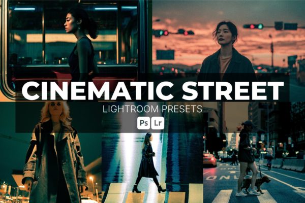 5组灯光室效果城市街头电影照片调色Lightroom预设 Cinematic Street Lightroom Presets特色图 5组灯光室效果城市街头电影照片调色Lightroom预设 Cinematic Street Lightroom Presets