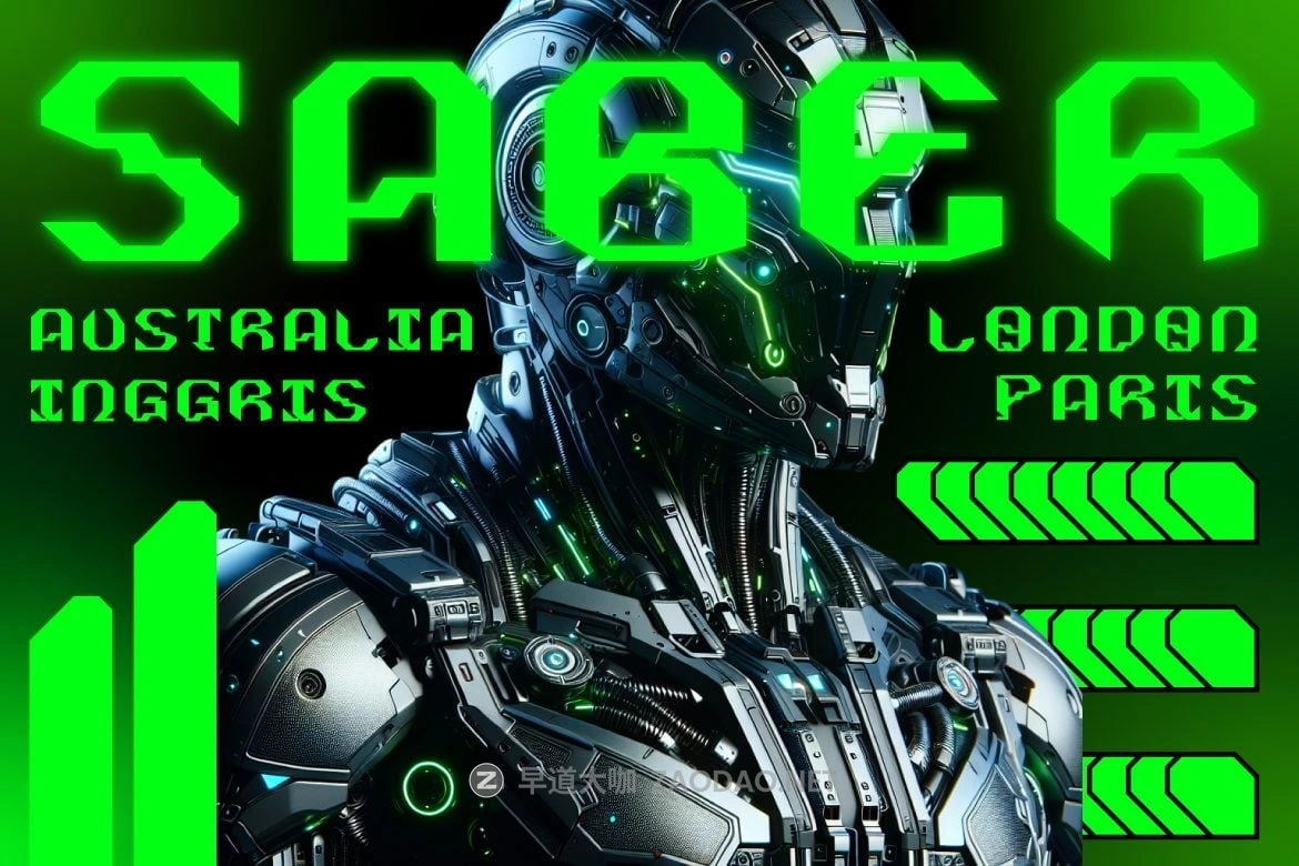 未来科幻赛博朋克美学品牌海报游戏标题设计装饰英文字体 Orek – Modern Futuristic Font插图6 未来科幻赛博朋克美学品牌海报游戏标题设计装饰英文字体 Orek – Modern Futuristic Font插图6