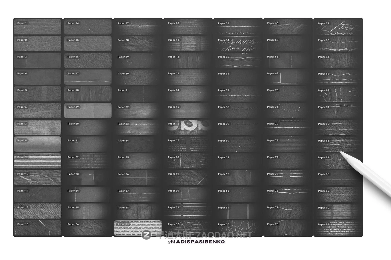 133款无缝隙纸张纸片纹理肌理粉笔记号笔马克笔铅笔线条procreate笔刷画笔素材 Modern Paper – Procreate Textures插图3 133款无缝隙纸张纸片纹理肌理粉笔记号笔马克笔铅笔线条procreate笔刷画笔素材 Modern Paper – Procreate Textures插图3