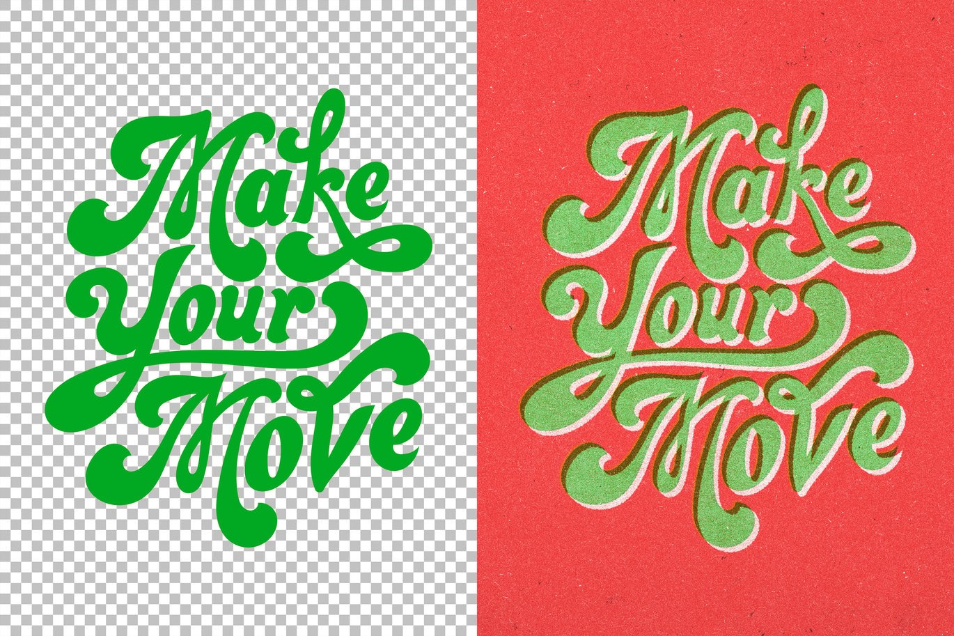 复古颗粒尘土logo标题字体设计ps文本特效样机 Vintage Riso Text & Logo Effect