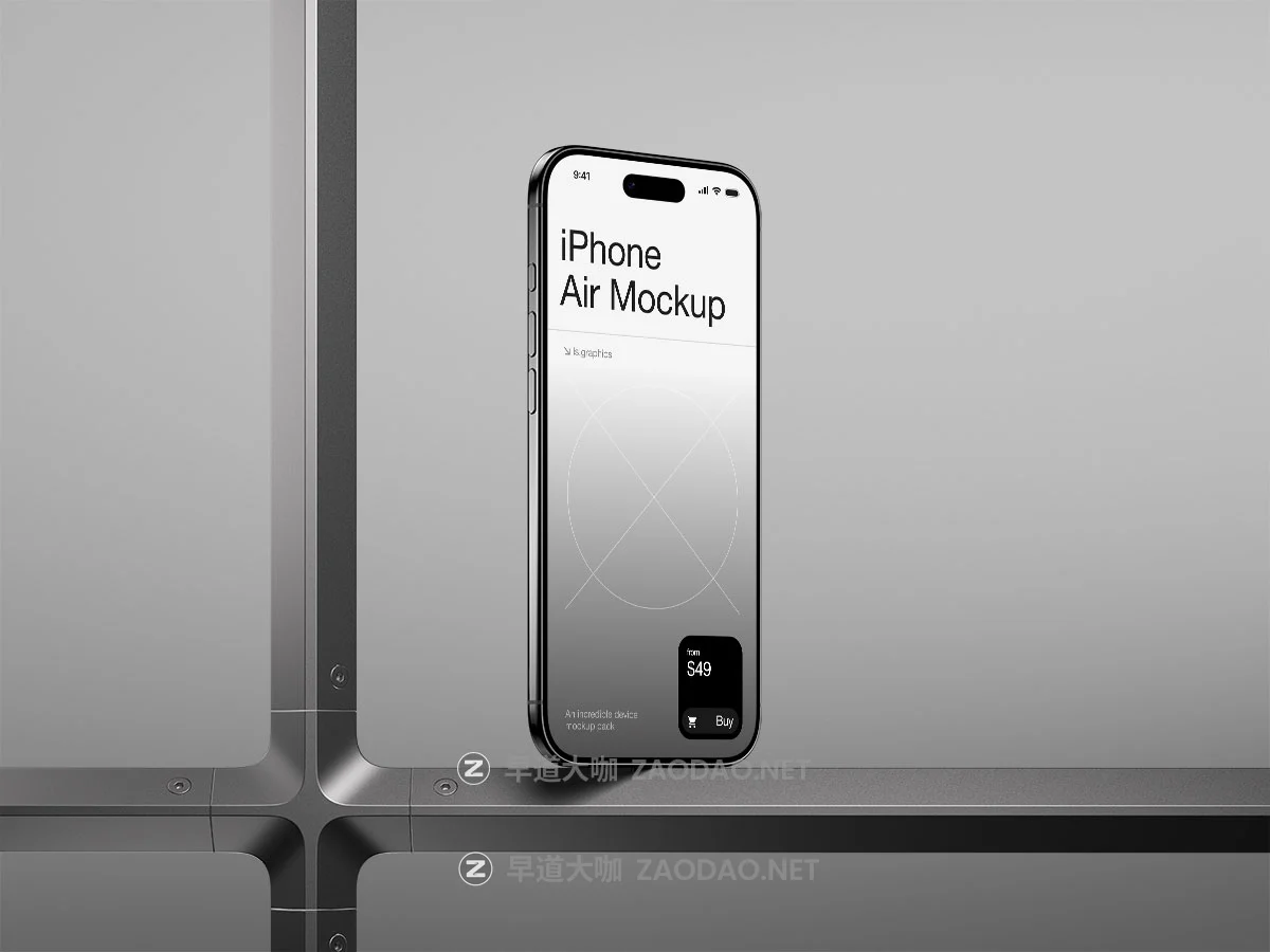 16款高级工业风手机app界面广告作品集设计苹果iPhone Air展示贴图psd/figma样机模板 AH-Mockups, iPhone Air by ls.graphics插图1 16款高级工业风手机app界面广告作品集设计苹果iPhone Air展示贴图psd/figma样机模板 AH-Mockups, iPhone Air by ls.graphics插图1