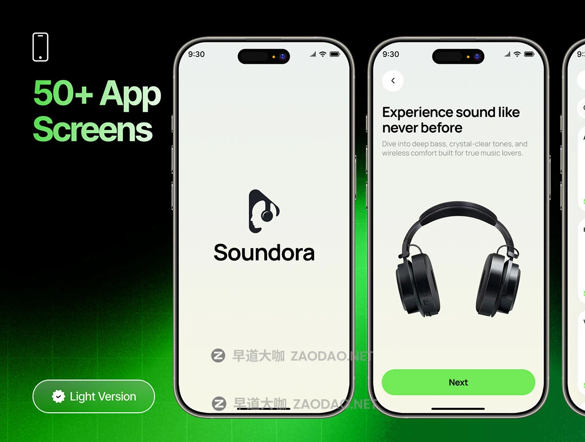 50+屏现代时尚电子产品耳机电脑设备电商商城移动应用程序app ui界面设计figma模板套件 Soundora – Online Headphone Ecommerce Store App UI Kit插图3 50+屏现代时尚电子产品耳机电脑设备电商商城移动应用程序app ui界面设计figma模板套件 Soundora – Online Headphone Ecommerce Store App UI Kit插图3