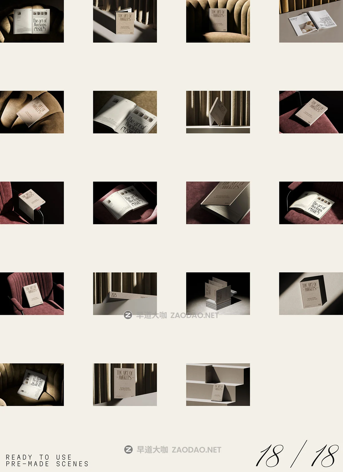 63款时尚文艺光影硬面精装书籍装帧封面内页排版设计ps展示效果图样机 Book mockups V2 (63 PSD)插图10 63款时尚文艺光影硬面精装书籍装帧封面内页排版设计ps展示效果图样机 Book mockups V2 (63 PSD)插图10