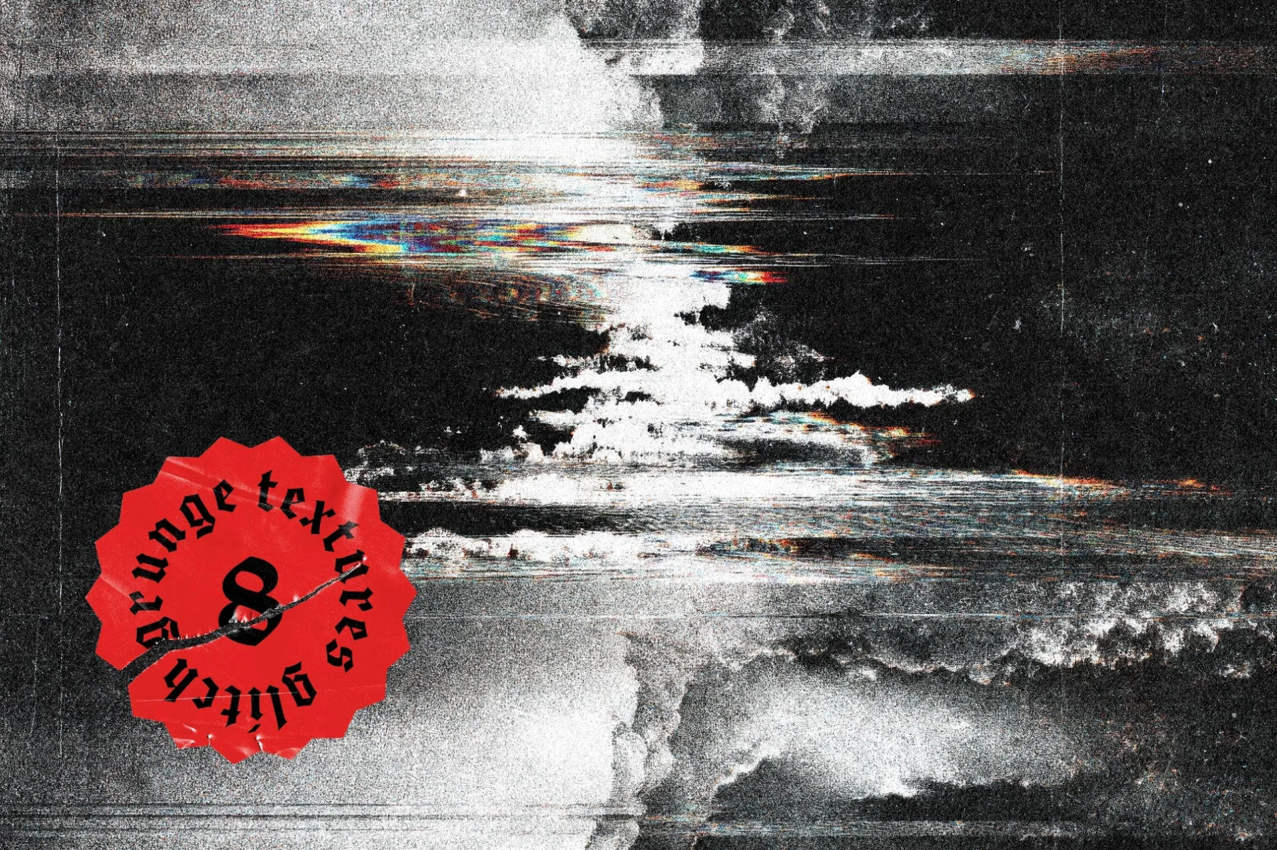 8款风化故障失真扭曲毛刺专辑封面网站海报背景设计jpg图片素材 Glitch Grunge Textures特色图 8款风化故障失真扭曲毛刺专辑封面网站海报背景设计jpg图片素材 Glitch Grunge Textures