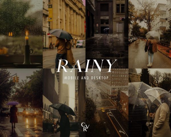 15组ins风下雨雨天雨景人像扫街摄影作品照片调色Lightroom预设 支持手机LR Rainy Day Lightroom Presets: Moody Film Filter特色图 15组ins风下雨雨天雨景人像扫街摄影作品照片调色Lightroom预设 支持手机LR Rainy Day Lightroom Presets: Moody Film Filter