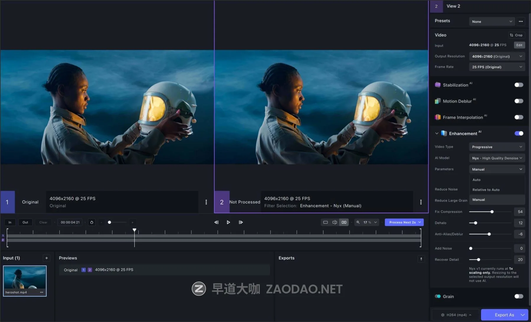 Topaz Video AI Pro 7.1.4 macOS AI智能视频修复增强转换剪辑软件 Mac版本 v7.1.4插图 Topaz Video AI Pro 7.1.4 macOS AI智能视频修复增强转换剪辑软件 Mac版本 v7.1.4插图