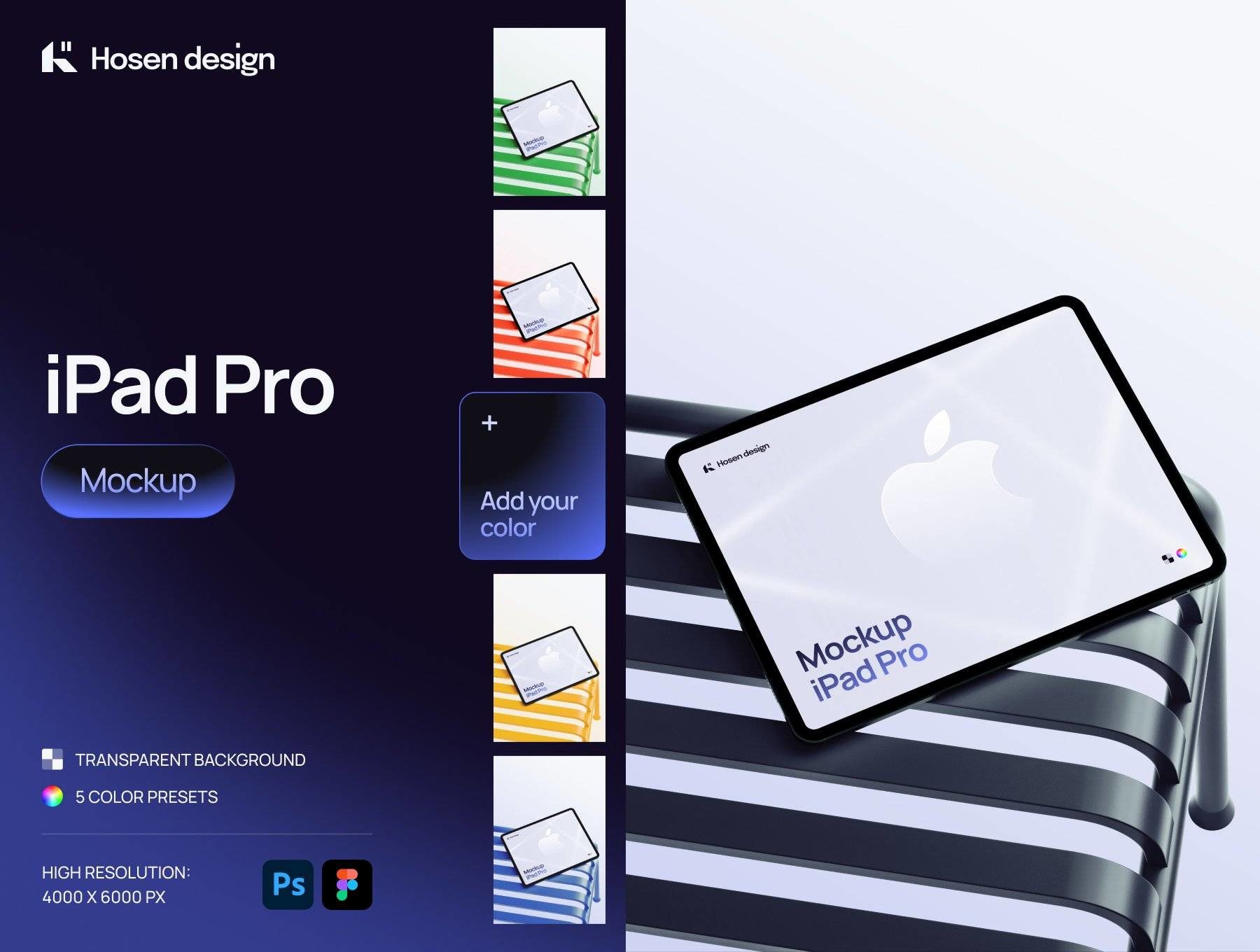 逼真网页UI品牌作品集设计苹果iPad Pro平板展示贴图psd样机模板 iPad Pro – Mockup特色图 逼真网页UI品牌作品集设计苹果iPad Pro平板展示贴图psd样机模板 iPad Pro – Mockup