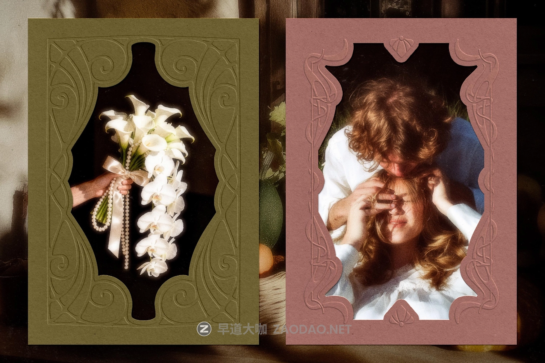 100款复古婚礼贺卡明信片压花浮雕纹理纸张设计PNG/JPG背景边框图片素材 Art Nouveau Papers & Frames插图2 100款复古婚礼贺卡明信片压花浮雕纹理纸张设计PNG/JPG背景边框图片素材 Art Nouveau Papers & Frames插图2