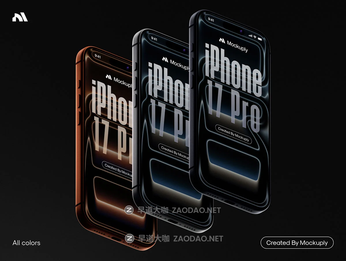 6款超逼真黑暗悬浮苹果iPhone 17 Pro手机app ui界面广告设计ps展示贴图样机mockup模板 iPhone 17 Pro 003 Mockups插图6 6款超逼真黑暗悬浮苹果iPhone 17 Pro手机app ui界面广告设计ps展示贴图样机mockup模板 iPhone 17 Pro 003 Mockups插图6