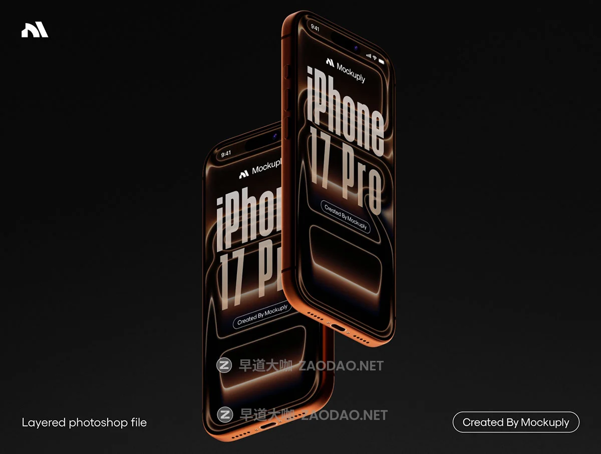 6款超逼真黑暗悬浮苹果iPhone 17 Pro手机app ui界面广告设计ps展示贴图样机mockup模板 iPhone 17 Pro 003 Mockups插图5 6款超逼真黑暗悬浮苹果iPhone 17 Pro手机app ui界面广告设计ps展示贴图样机mockup模板 iPhone 17 Pro 003 Mockups插图5