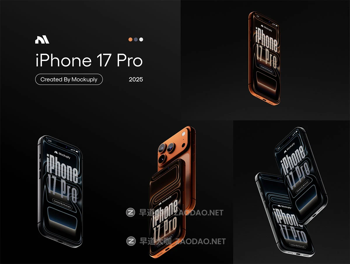 6款超逼真黑暗悬浮苹果iPhone 17 Pro手机app ui界面广告设计ps展示贴图样机mockup模板 iPhone 17 Pro 003 Mockups插图3 6款超逼真黑暗悬浮苹果iPhone 17 Pro手机app ui界面广告设计ps展示贴图样机mockup模板 iPhone 17 Pro 003 Mockups插图3