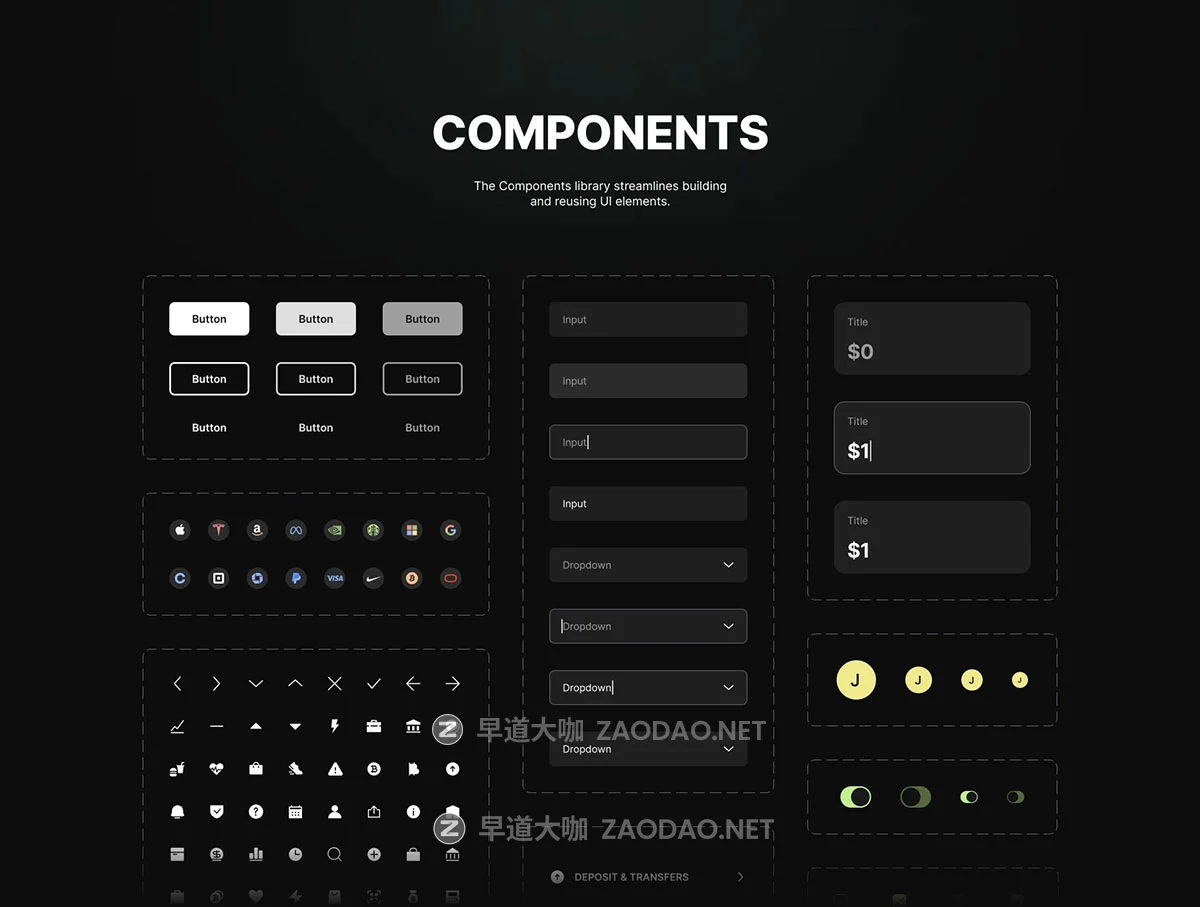65+屏黑暗金融科技加密货币理财电子钱包app ui界面设计figma模板套件 Finergy mobile UI KIT插图2 65+屏黑暗金融科技加密货币理财电子钱包app ui界面设计figma模板套件 Finergy mobile UI KIT插图2
