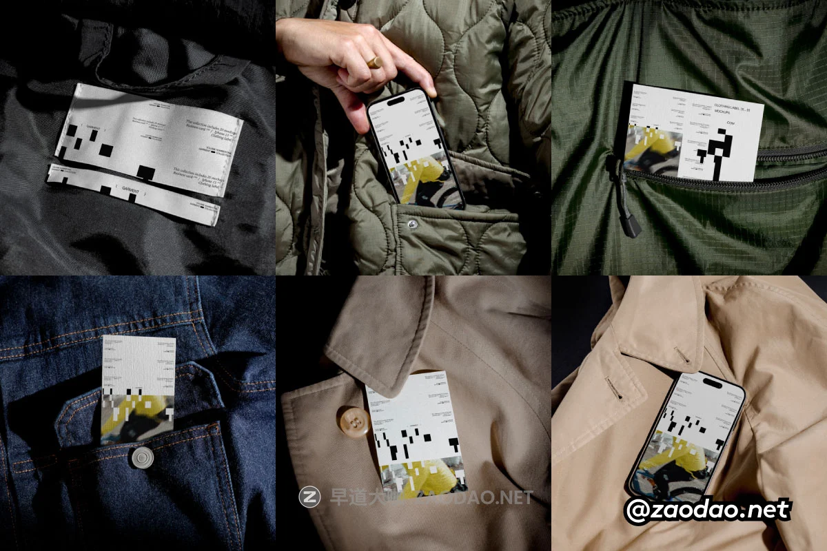 7款小众服务品牌vi设计商务名片iPhone手机标签展示效果图psd样机模板 Akoya Mockup – Garment Collection P1插图 7款小众服务品牌vi设计商务名片iPhone手机标签展示效果图psd样机模板 Akoya Mockup – Garment Collection P1插图