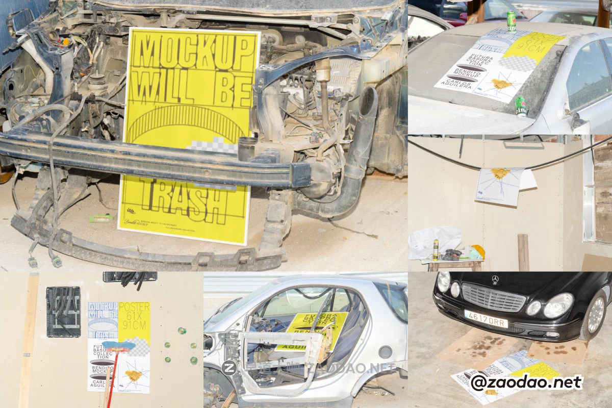 11款小众凌废弃杂乱景海报招贴传单设计展示效果图PS贴图样机模板 Bendito.Mockup – Futura Basura Collection II P3插图 11款小众凌废弃杂乱景海报招贴传单设计展示效果图PS贴图样机模板 Bendito.Mockup – Futura Basura Collection II P3插图