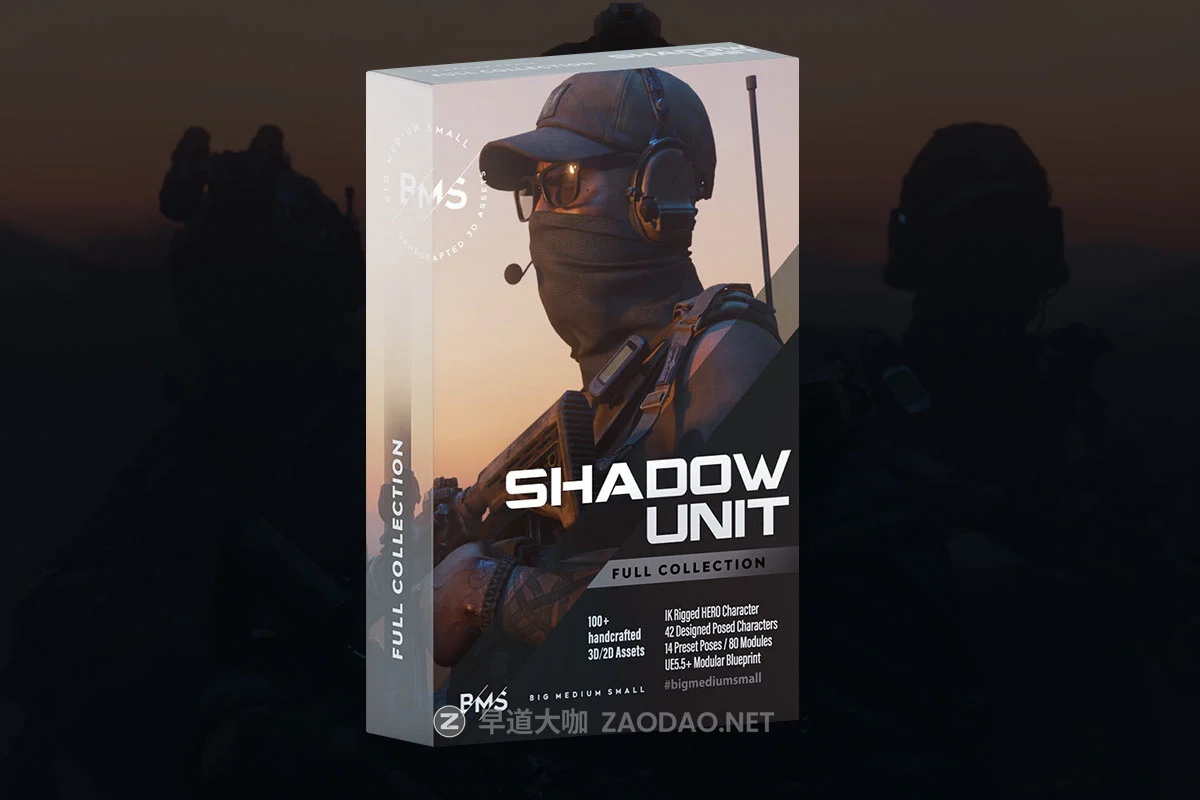 现代作战武装特种士兵人物角色3D模型资产Blender/OBJ/FBX/UE格式 Big Medium Small – Shadow Unit插图 现代作战武装特种士兵人物角色3D模型资产Blender/OBJ/FBX/UE格式 Big Medium Small – Shadow Unit插图