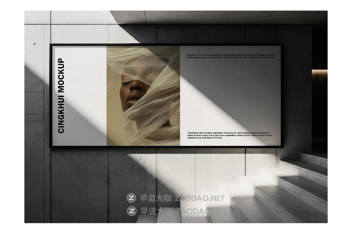 7款国外高级车站停车场地铁站楼梯口电子屏画面广告牌海报设计展示ps贴图样机模板 Billboard Mockup插图7 7款国外高级车站停车场地铁站楼梯口电子屏画面广告牌海报设计展示ps贴图样机模板 Billboard Mockup插图7